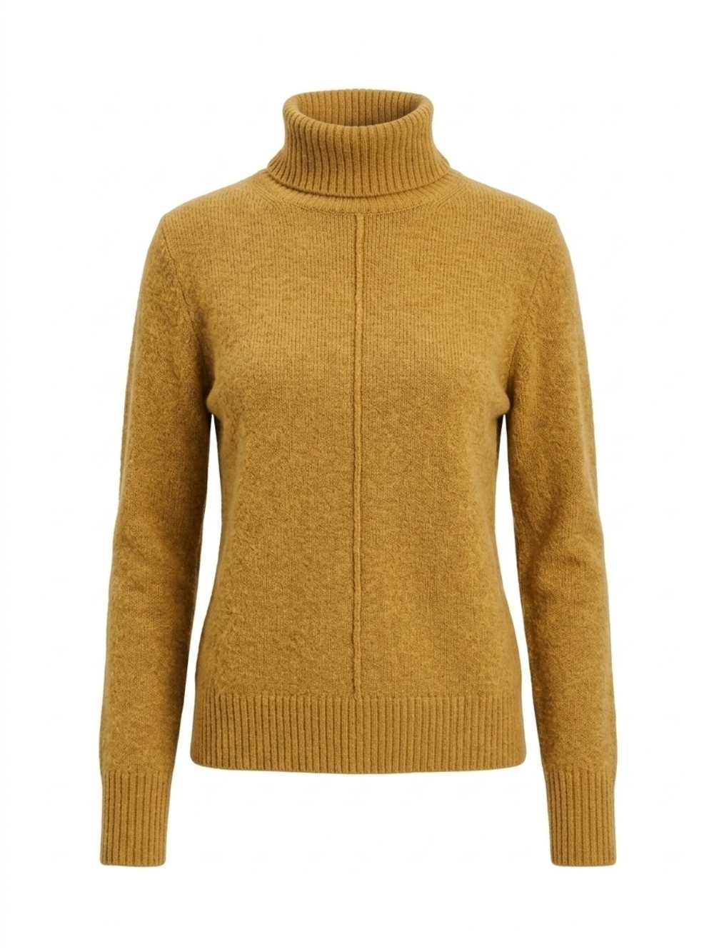 Women's Cozy Turtleneck Sweater in Mustard